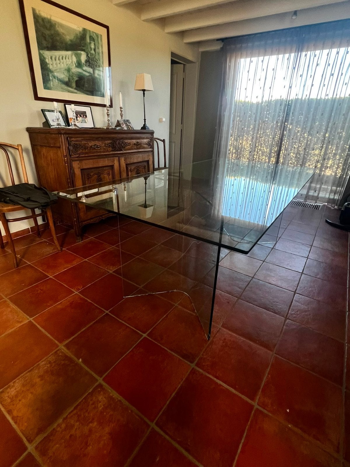 Design glazen eettafel (Walt), Maison & Meubles, 150 à 200 cm, Cinq personnes ou plus, Glas, Comme neuf