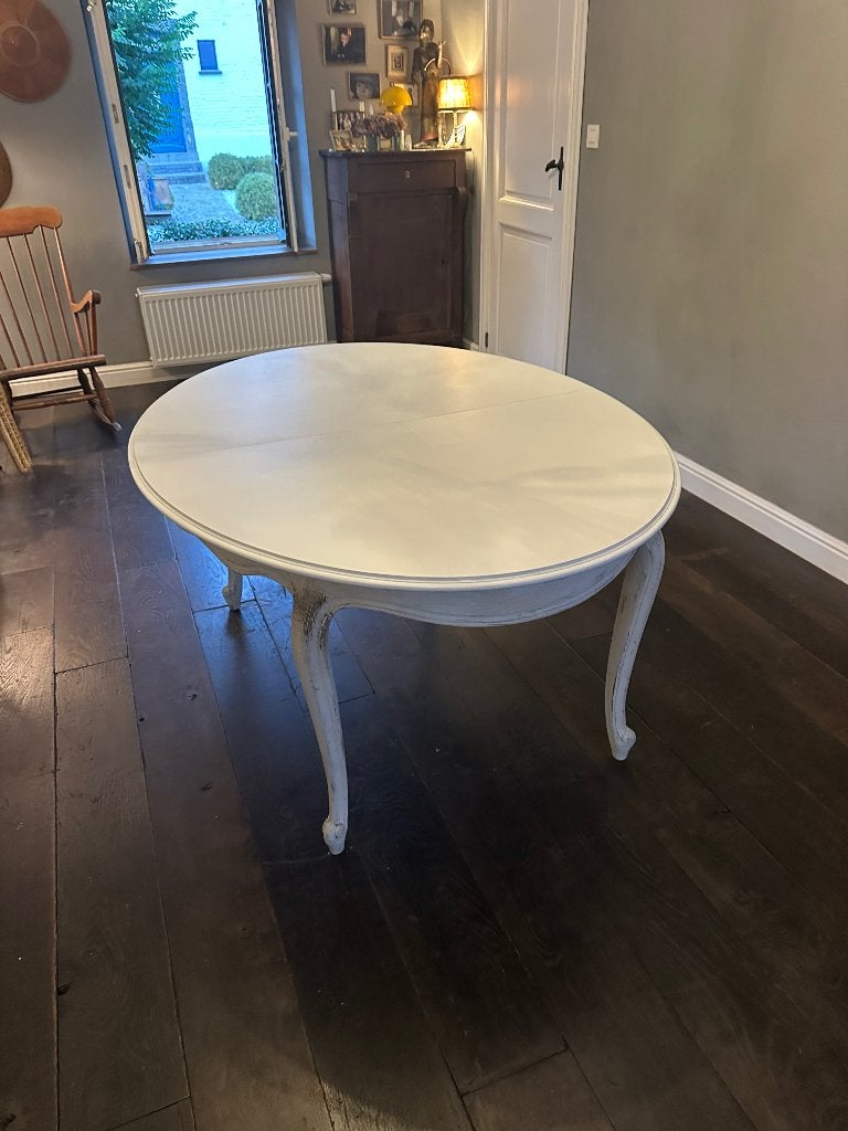 Table ovale Salle à manger extensible à 8pers., Maison & Meubles, 100 à 150 cm, Enlèvement, Utilisé, Style Louis XV
