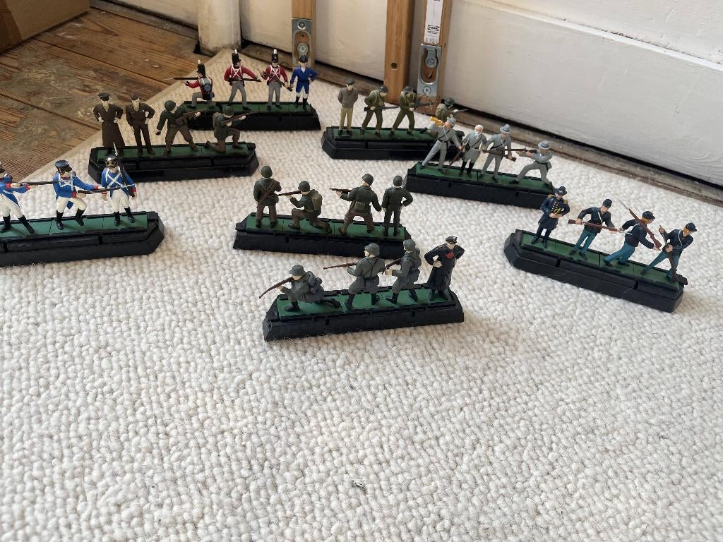 Lot 32 soldats plomb Blue Box 1:32–WWII/Napoléon/Civil War, Collections, Jouets miniatures, Comme neuf, Enlèvement