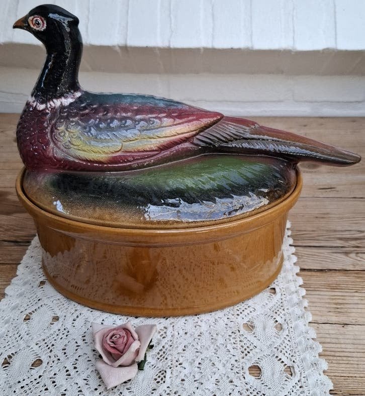 Prachtige grote fazant terrine, Antiek en Kunst, Ophalen of Verzenden