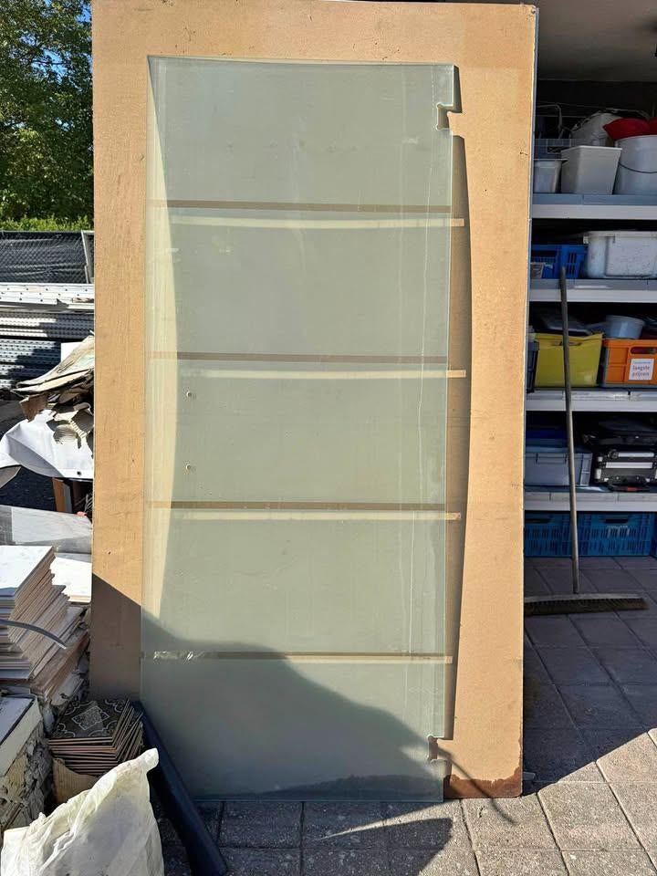 Glas deur h201xb80xdikte 1cm €125, Enlèvement, Verre
