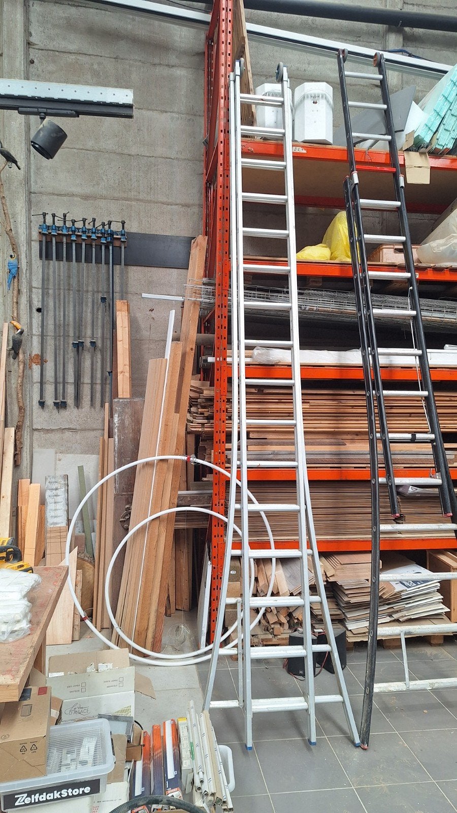 Alu ladder 2x 16 tredes, Doe-het-zelf en Bouw, Steigers, Ophalen