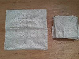 Housses dorées pour coussins 40x40 cm (6 pièces) 10€/lot, Enlèvement