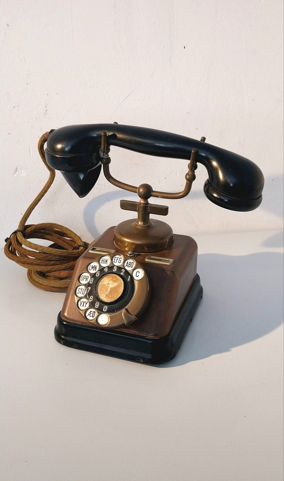Vintage Kjøbenhavns Telefon Aktieselskab draaischijf tel, Verzamelen, Elektronische Apparatuur, Ophalen of Verzenden, Overige typen