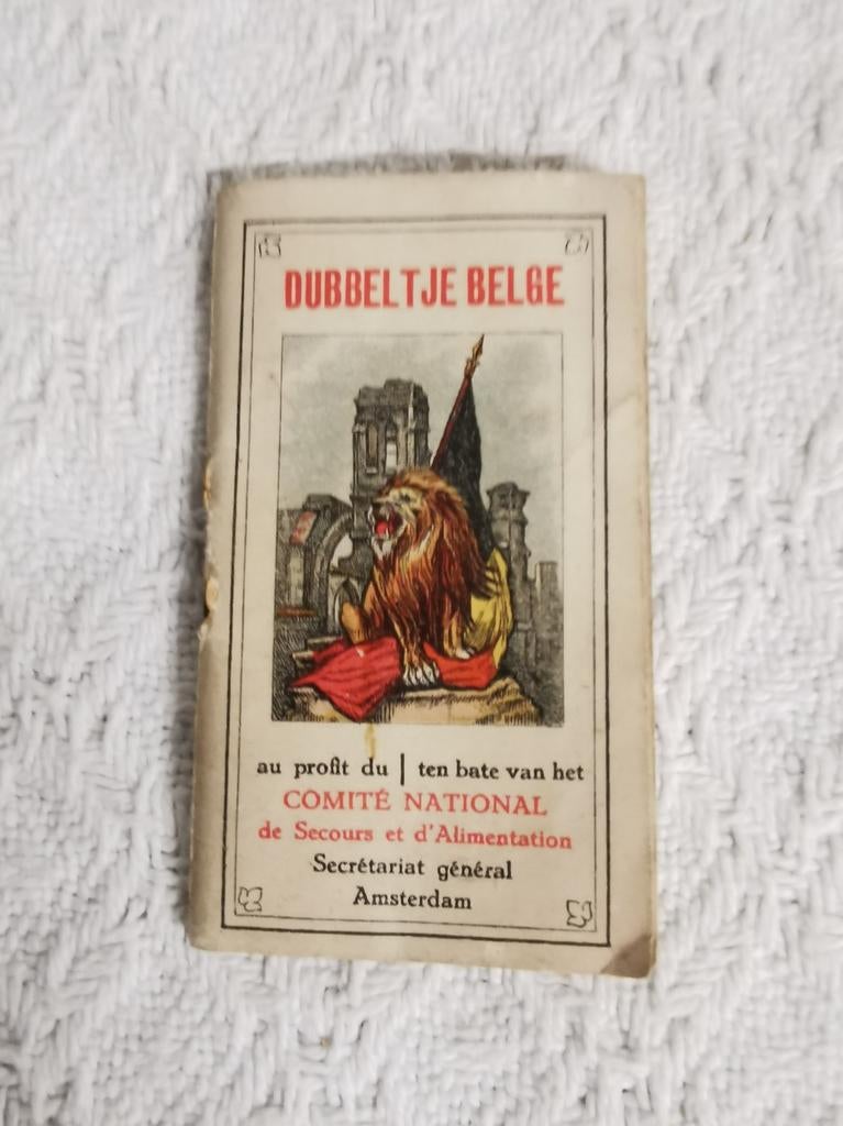 Certificat de soutien vintage « Dubbeltje Belge », Enlèvement ou Envoi