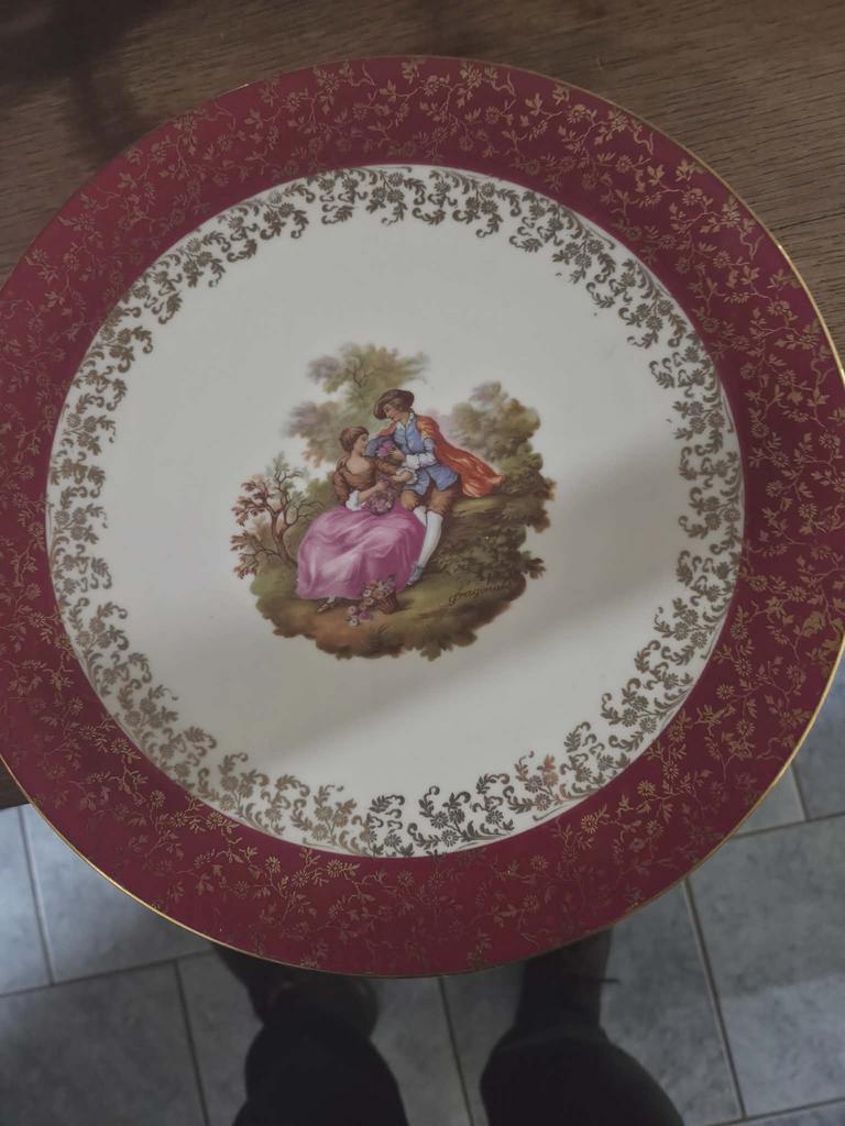 assiette collection porcelaine, assiette Limoges Fragonard, Enlèvement