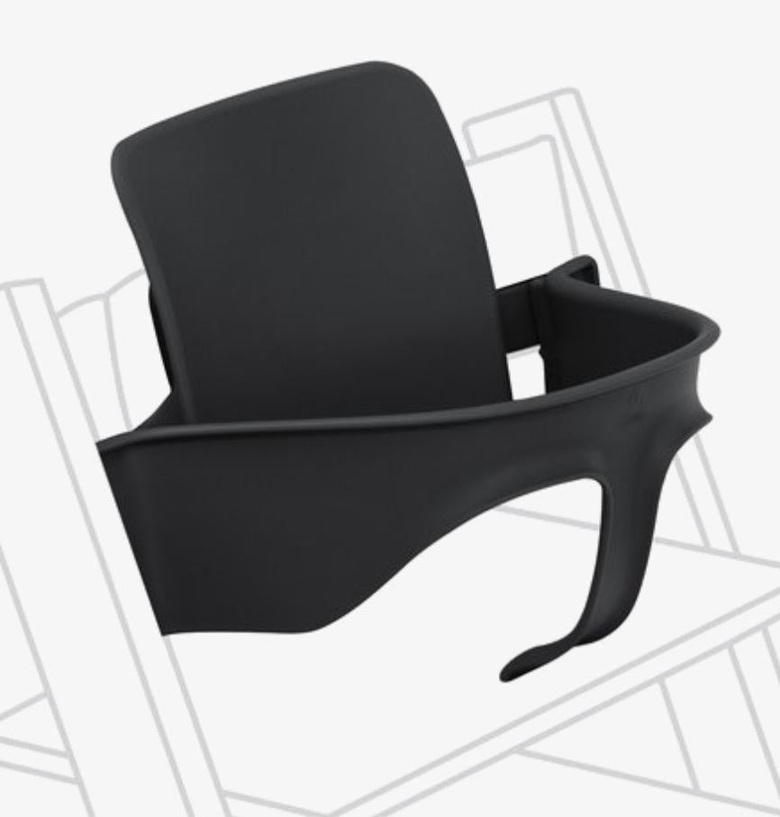 Stokke Tripp trapp baby set zwart, Kinderen en Baby's, Kinderstoelen, Ophalen, Zo goed als nieuw