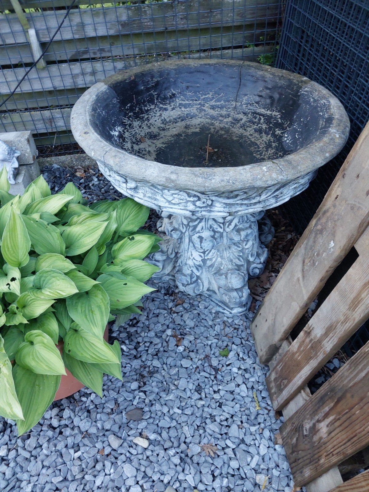 Decoratieve betonnen plantenbak, Enlèvement