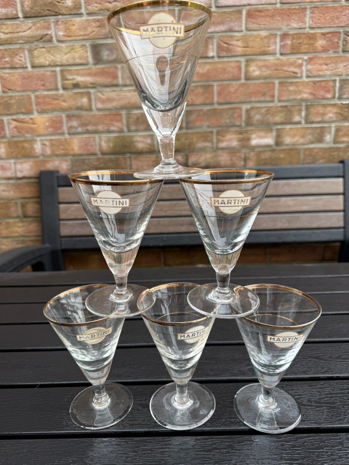 6 verres à martini vintage, Collections, Enlèvement