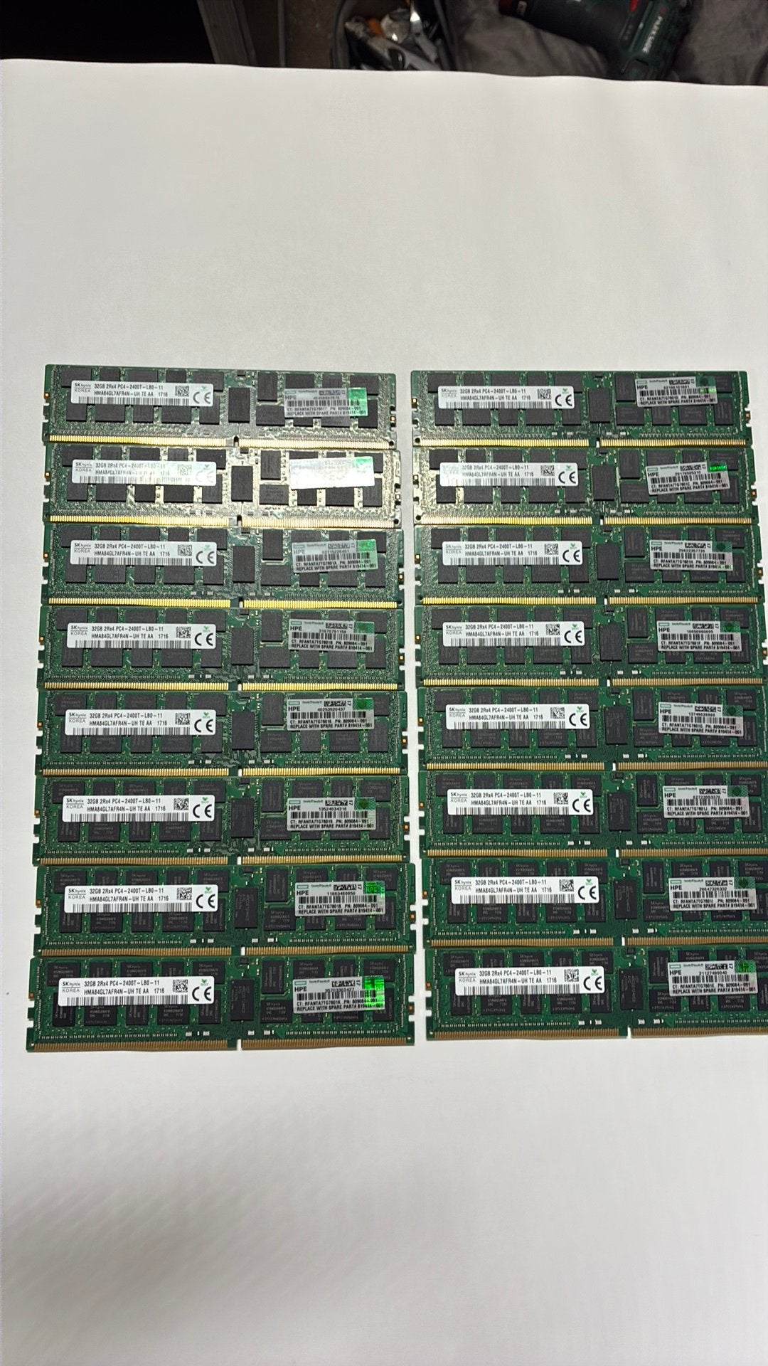 16 Barettes memoire serveur ddr4 32g 2400, Computers en Software, RAM geheugen, Ophalen, Zo goed als nieuw, DDR4, Server