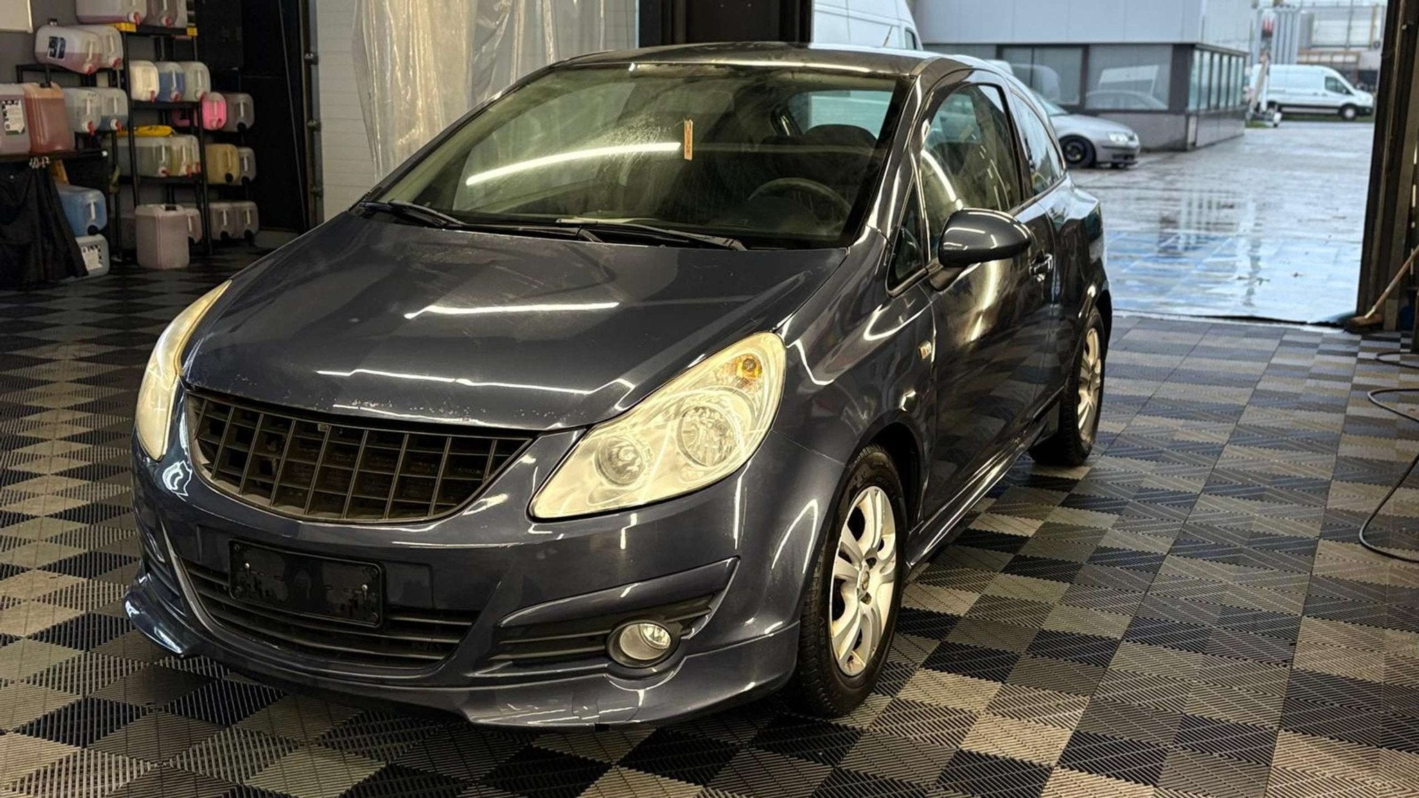 Opel Corsa 1.2i benz. | 90.303 km| bj. 2008 | Airco, Auto's, Stof, Gebruikt, Zwart, 4 cilinders