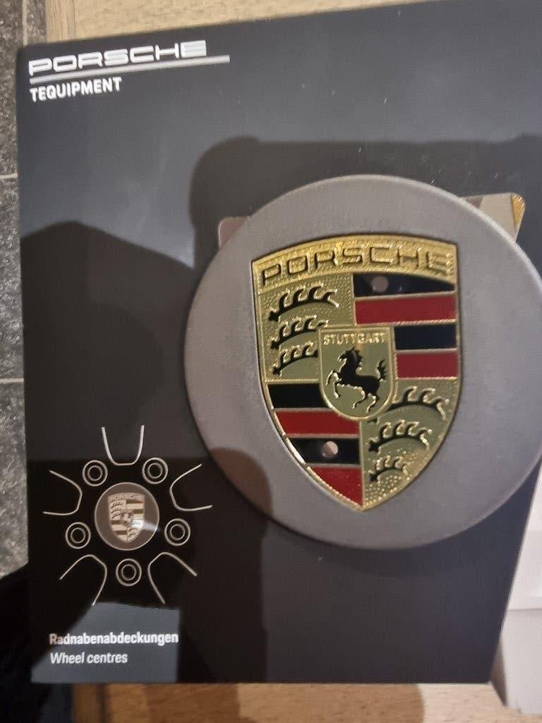 Porsche wielnaafkappen grijs, Auto diversen, Ophalen, Gebruikt