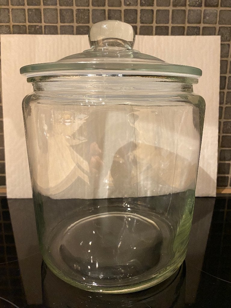 Glazen voorraadpot, Glas, Nieuw, Ophalen of Verzenden, Voorraadpot