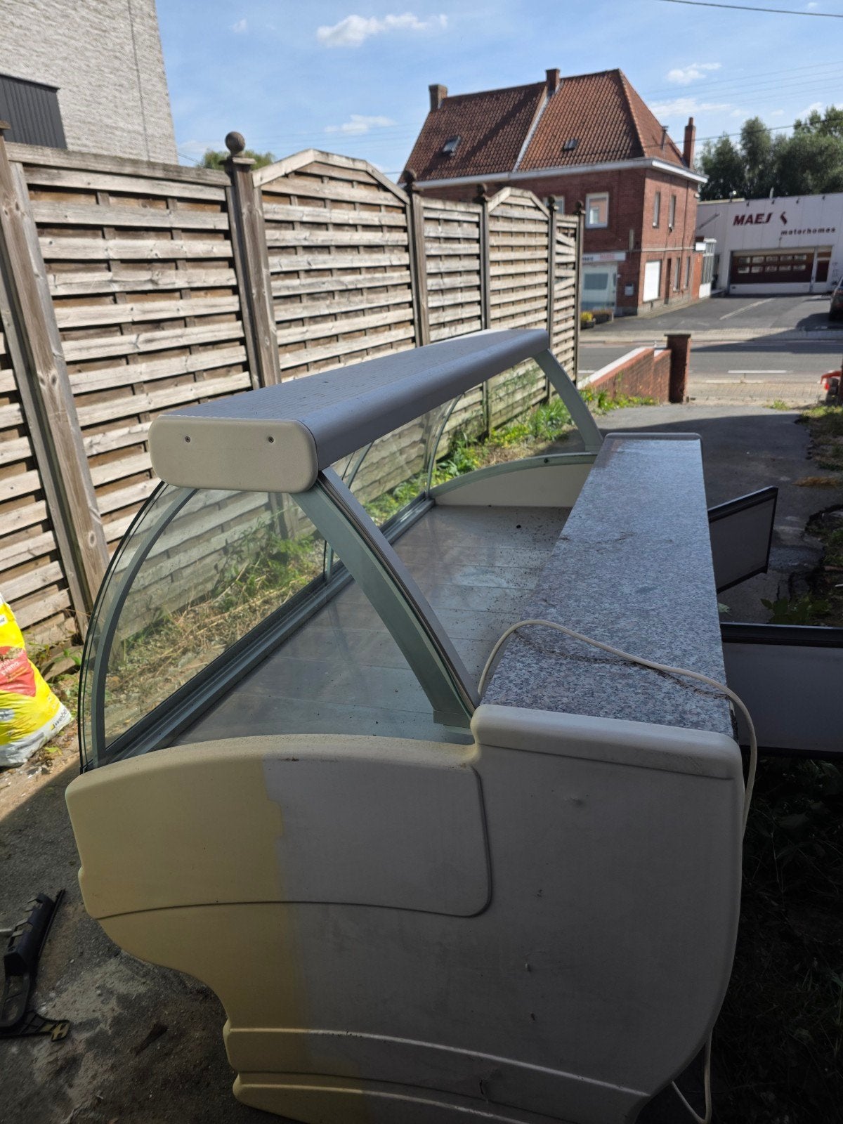 Horeca Koelvitrine Gebogen Glas, Ophalen, Gebruikt, Bakkerij en Slagerij