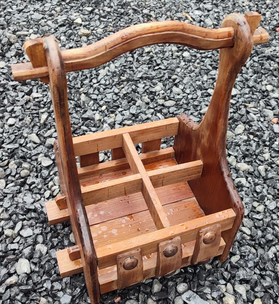 Houten flessenhouder, Ophalen, Hout