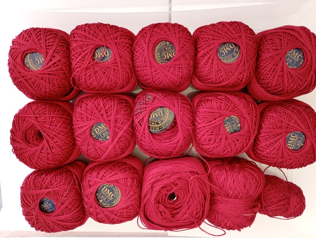 14x DMC Coton Perlé 100% katoen nr.8 garen haken borduren, Hobby & Loisirs créatifs, Enlèvement ou Envoi, Neuf, Tricot ou Crochet