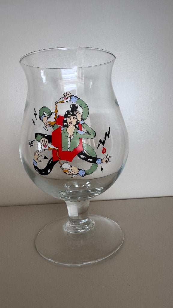 Bierglas Duvel "schenkritueel", Verzamelen, Glas en Drinkglazen, Ophalen of Verzenden, Zo goed als nieuw, Bierglas