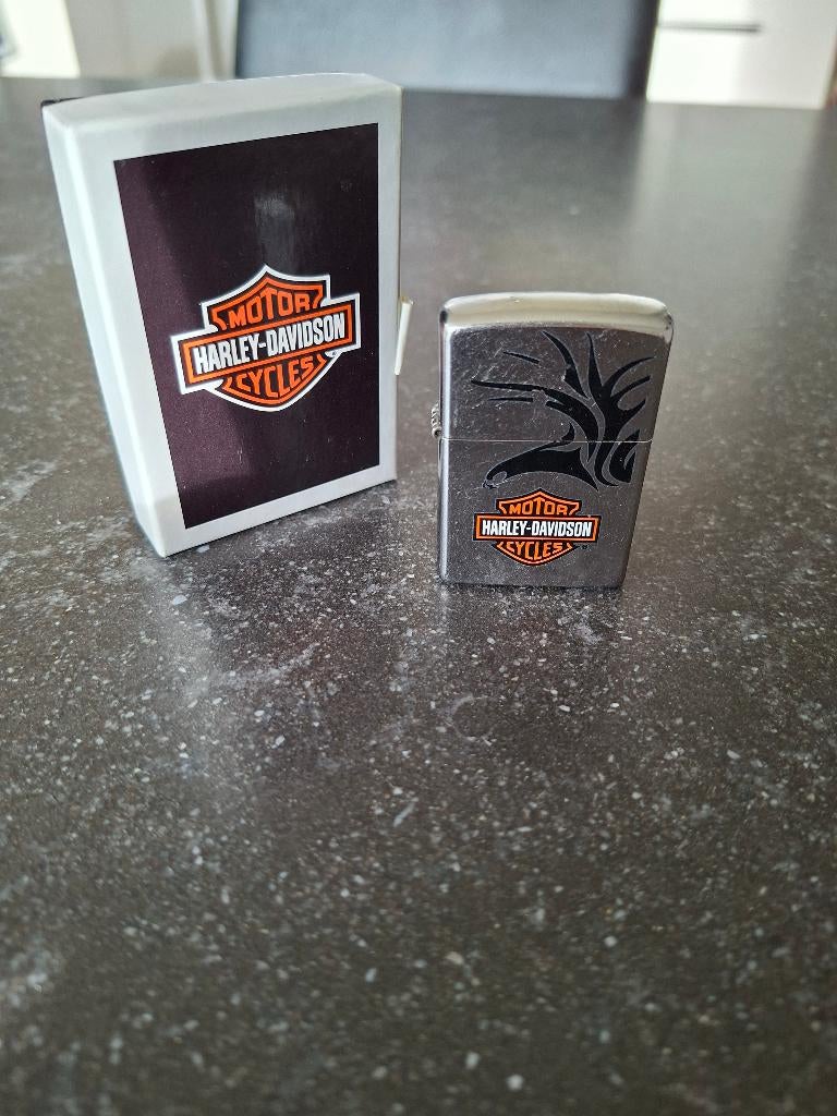 OEM Harley Davidson Eagle Street Crome Zippo, Ophalen of Verzenden, Zo goed als nieuw