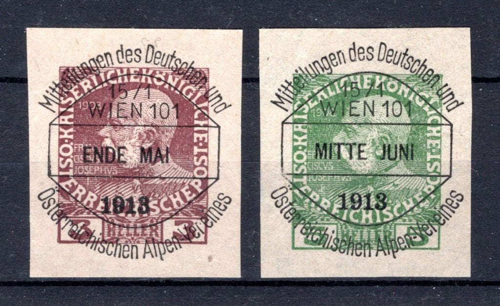 OOSTENRIJK Deutsch - Österreichischer Alpenverein DÖAV  1913, Postzegels en Munten, Postzegels | Europa | Oostenrijk, Verzenden