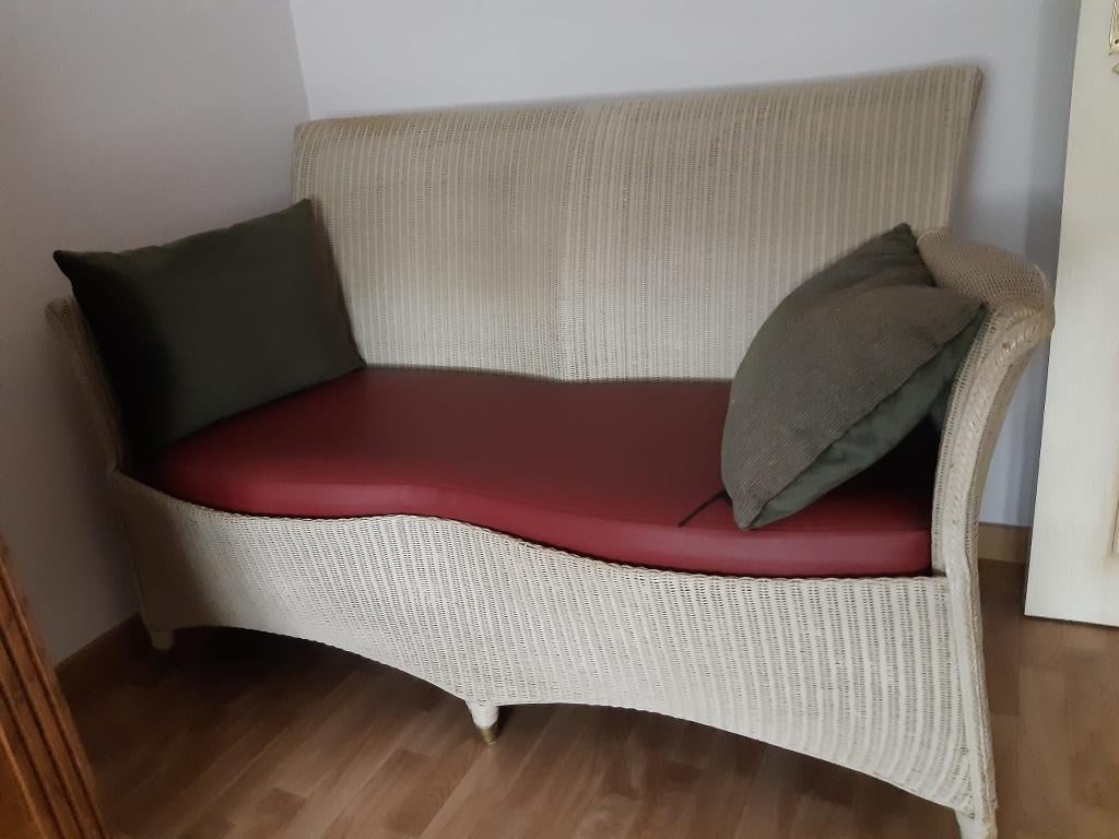 Siège en osier - deux places, Maison & Meubles, Canapés | Salons, Utilisé, Banc droit, Moins de 150 cm, Moins de 75 cm, Osier ou Rotin