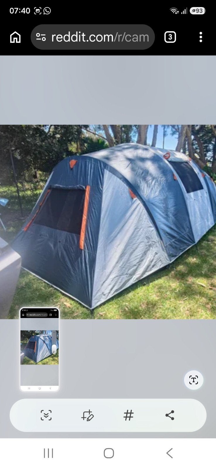 tent 2 personen, Caravanes & Camping, Enlèvement