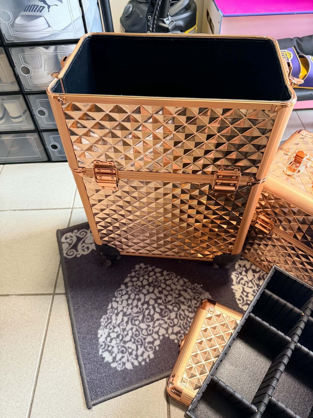 Valise de coiffure ( cosmétique), Enlèvement, Utilisé, Roulettes