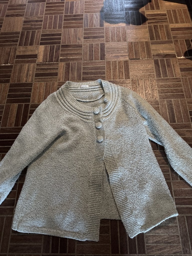 Damart grijs gemêleerd vest met sierkraag, Kleding | Dames, Truien en Vesten, Gedragen, Maat 38/40 (M), Grijs, Ophalen