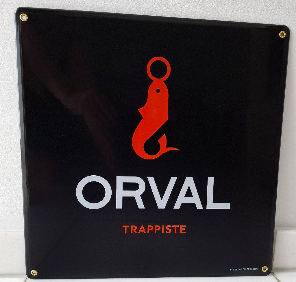 Plaque émaillée orval, Enlèvement, Comme neuf, Panneau, Plaque ou Plaquette publicitaire