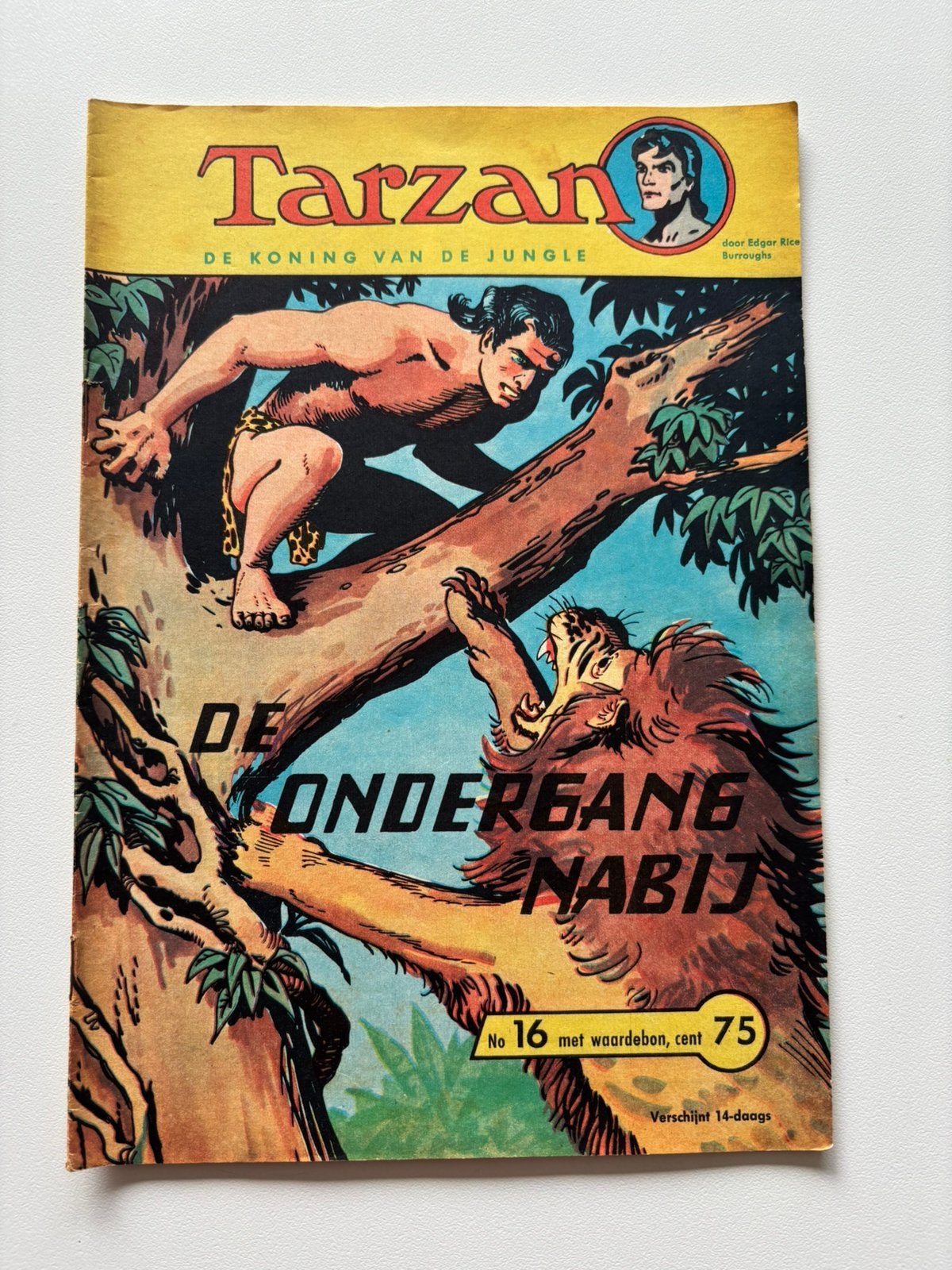 Tarzan strip nr 16 De ondergang nabij., Eén comic, Ophalen, Gelezen