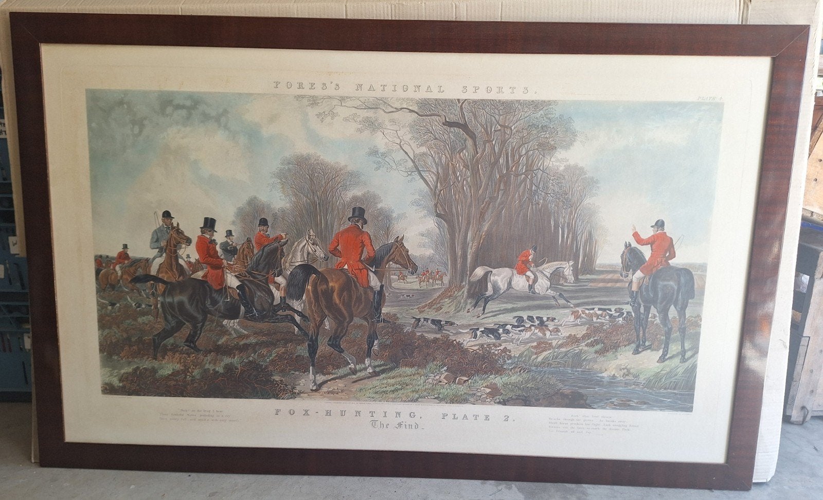 gravure fox hunting, Ophalen of Verzenden