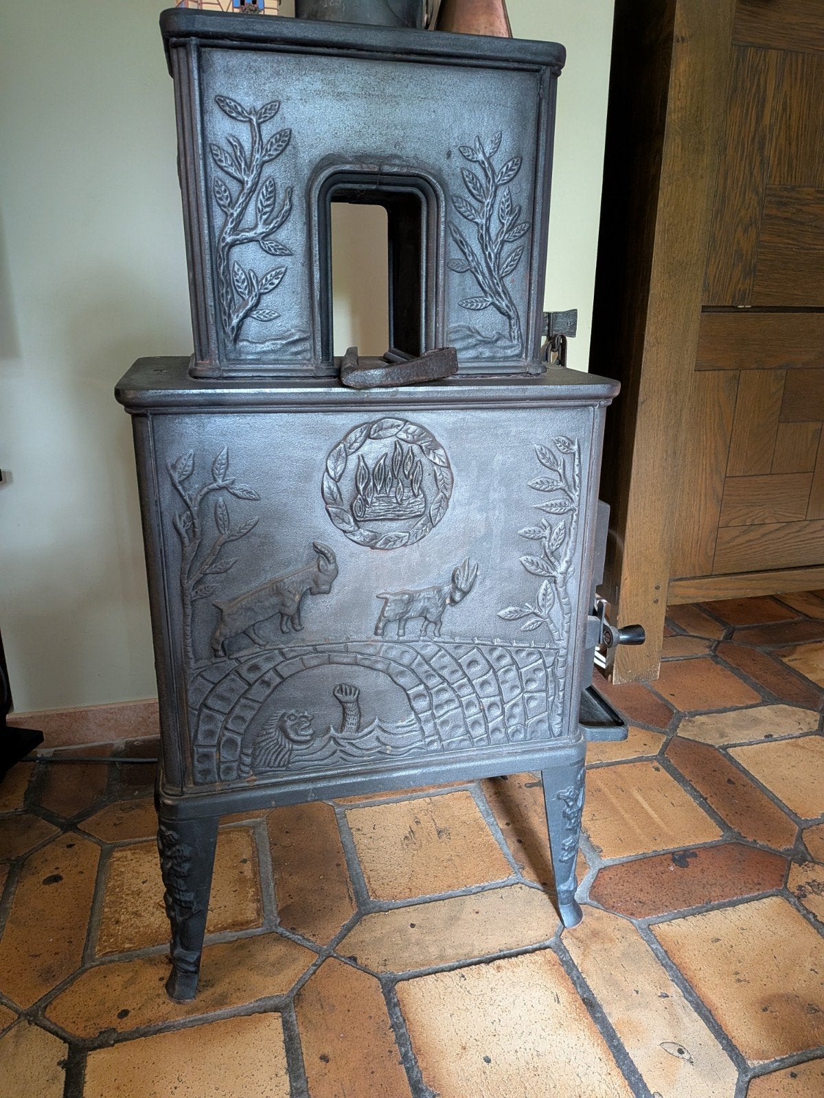 Poêle à bois en fonte DOVRE, Maison & Meubles, Poêles, Enlèvement, Utilisé, Bois, Autoportant