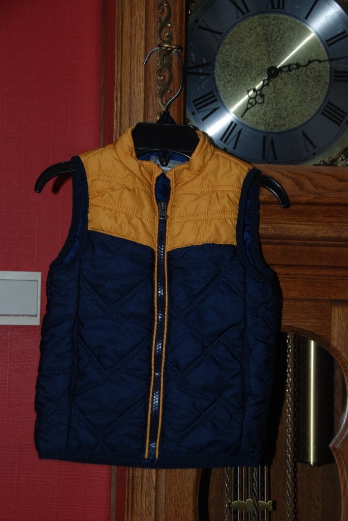 Blouson Anorak ss manches"Orchestra"marine/ocre T92 ou 18/24, Garçon, Enlèvement ou Envoi, Comme neuf, Manteau