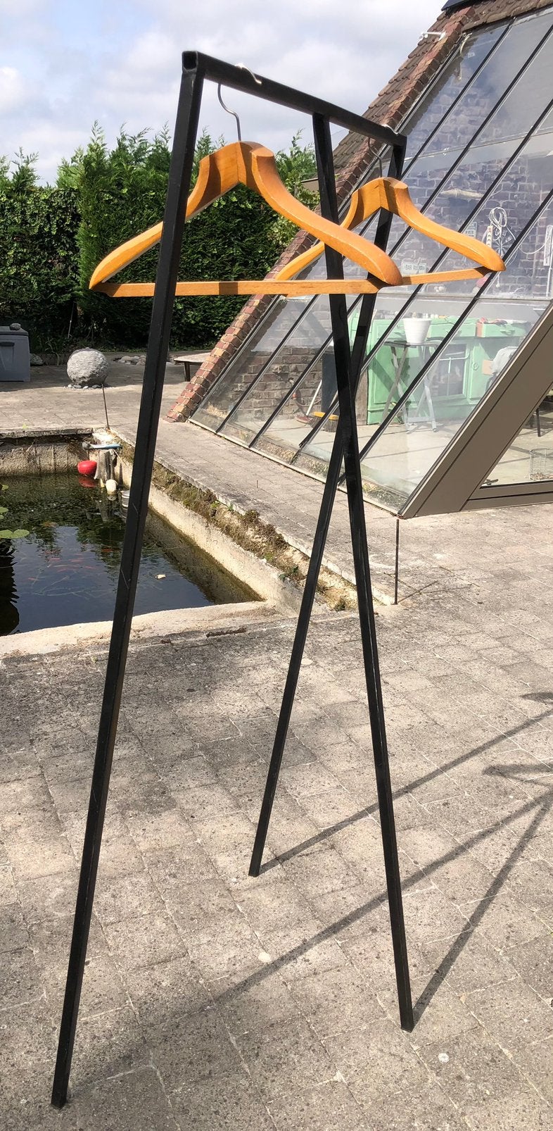 2 Moderne Kledingrekken zwart mat  metaal, Enlèvement ou Envoi, Comme neuf, Métal