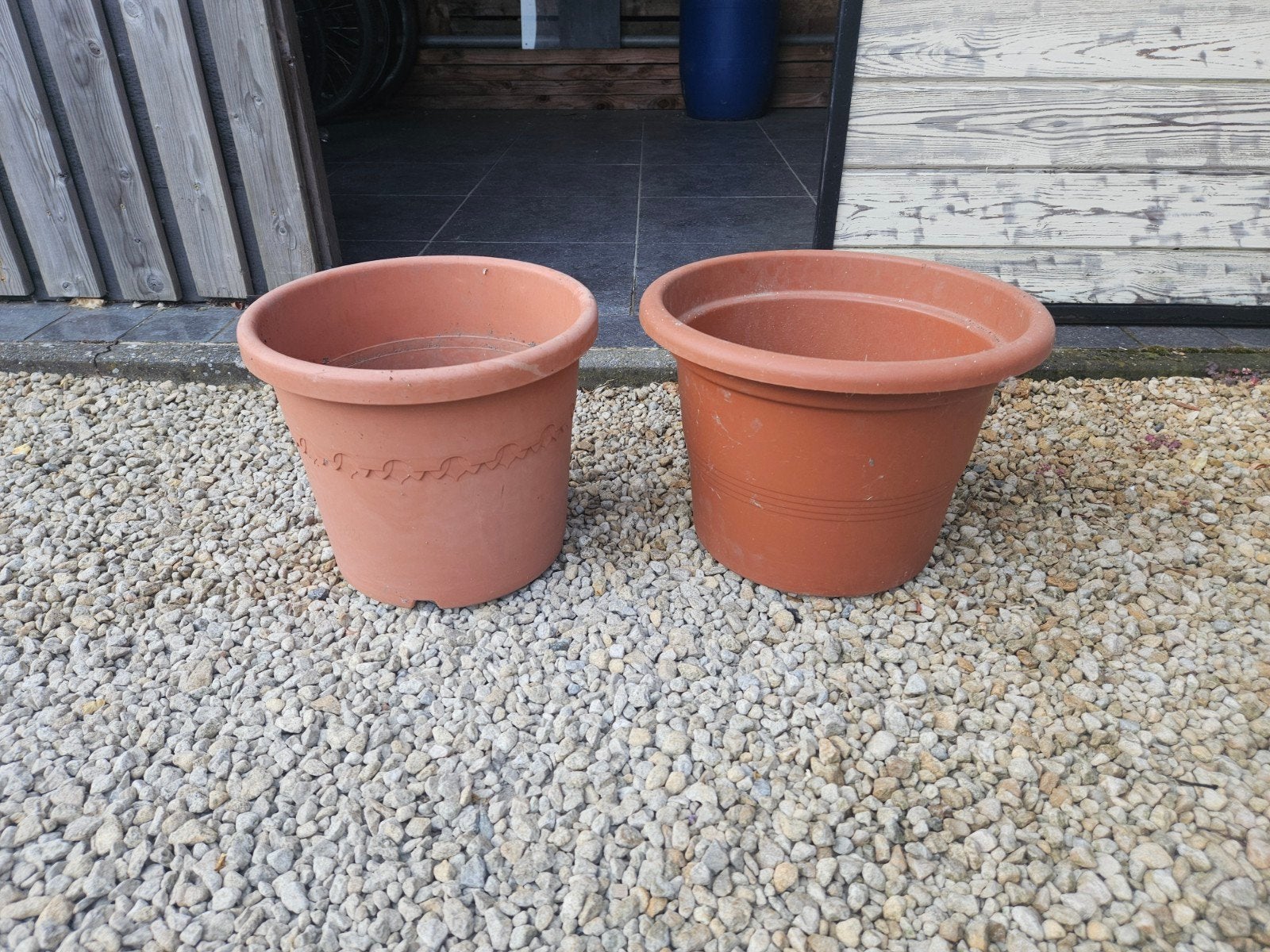 plastieken bloempot terracotta look, Tuin en Terras, Bloempotten, Ophalen, Terracotta