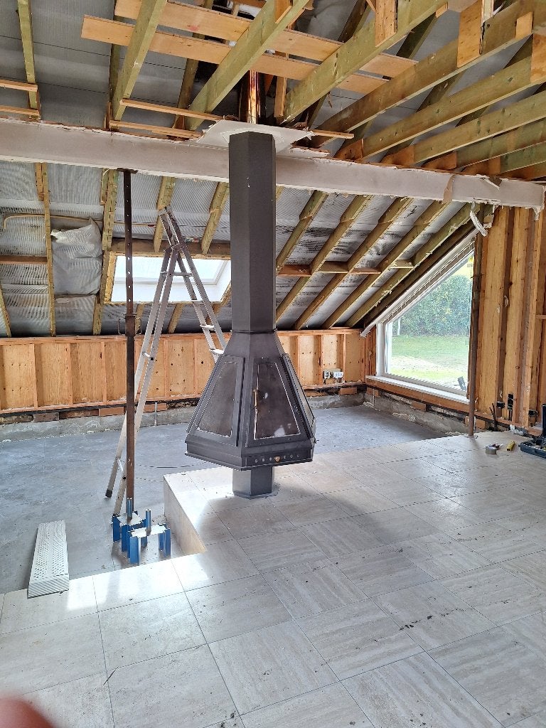 Houtkachel, Enlèvement, Utilisé, Bois, Autoportant