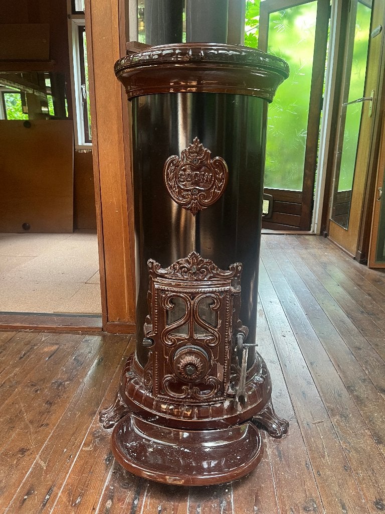 Magnifique poêle en fonte française Petit Godin 3720, Comme neuf, Enlèvement, Bois, Autoportant