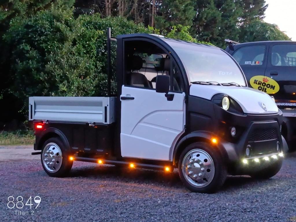 Brommobiel Aixam 45km 2022 1eig Trekhaak Topstaat 30000km, Cuir, Achat, Entretenue par le concessionnaire, Diesel