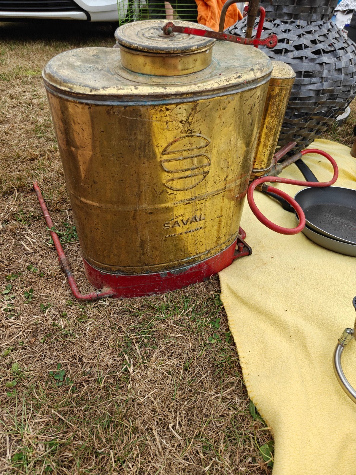 ancien pulvérisateur en cuivre à vendre, Enlèvement
