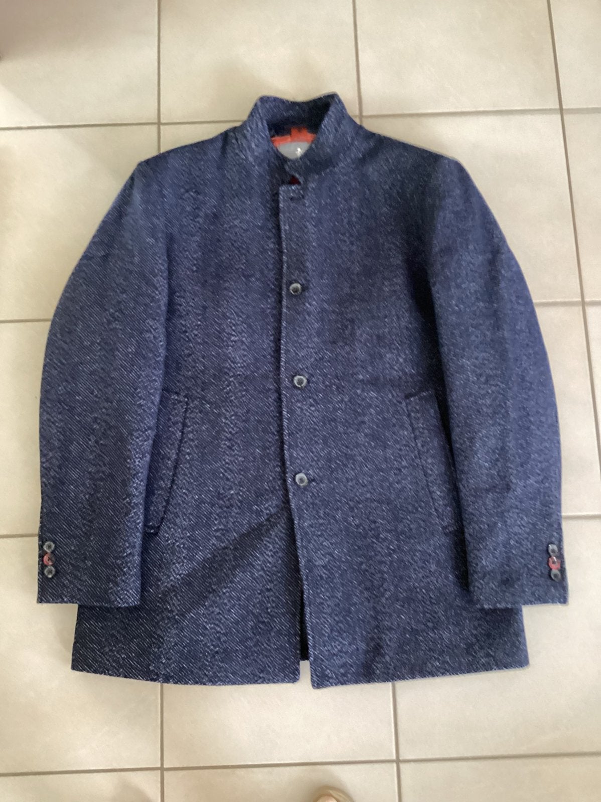 Blauwe stoffen mantel  maat XXL/X3XL nieuw, Ophalen of Verzenden, Nieuw