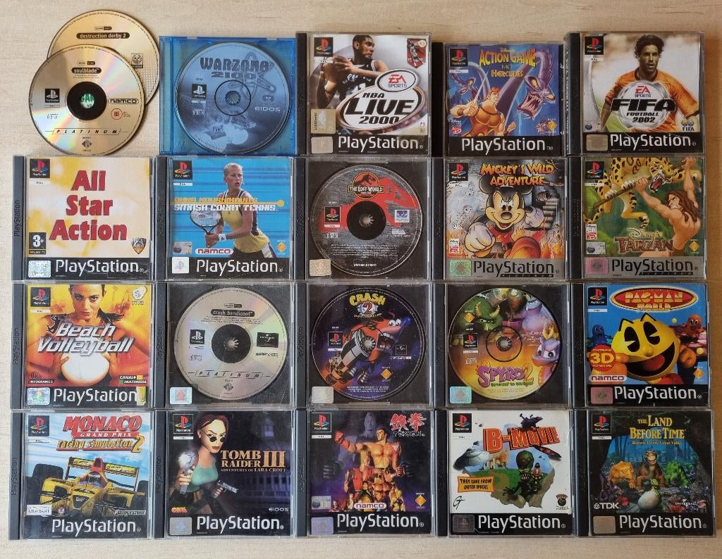Lot 21 PS1 Games Playstation 1 Spellen Crash Spyro Tekken .., Enlèvement ou Envoi, Utilisé
