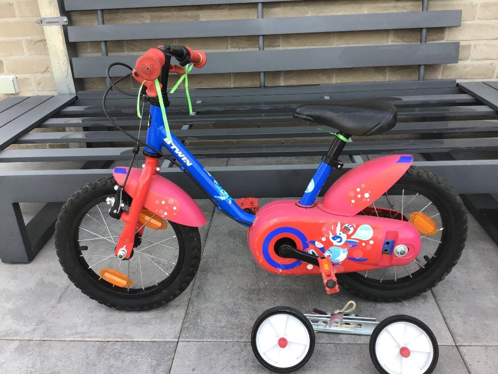 Kinderfiets, Ophalen, Zijwieltjes, Gebruikt, Velgrem