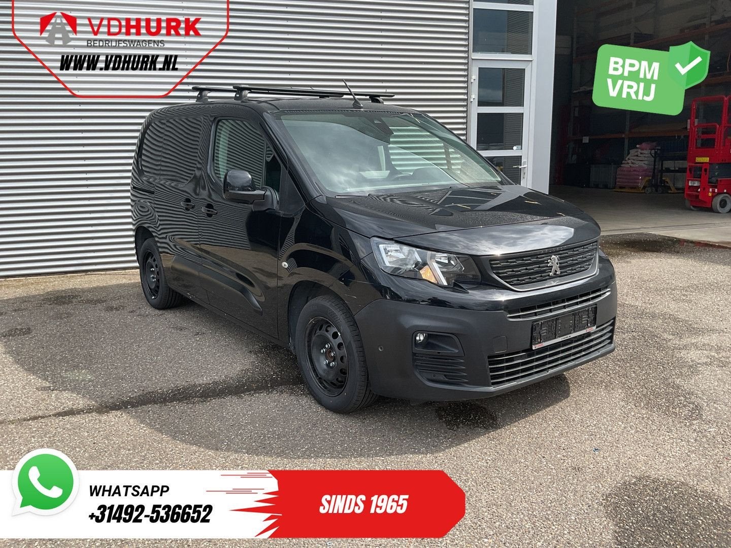 Peugeot Partner 1.2 BENZINE Aut. 110 pk Stoelverw./ Carplay/, Automaat, Zwart, Bedrijf, Parkeersensor