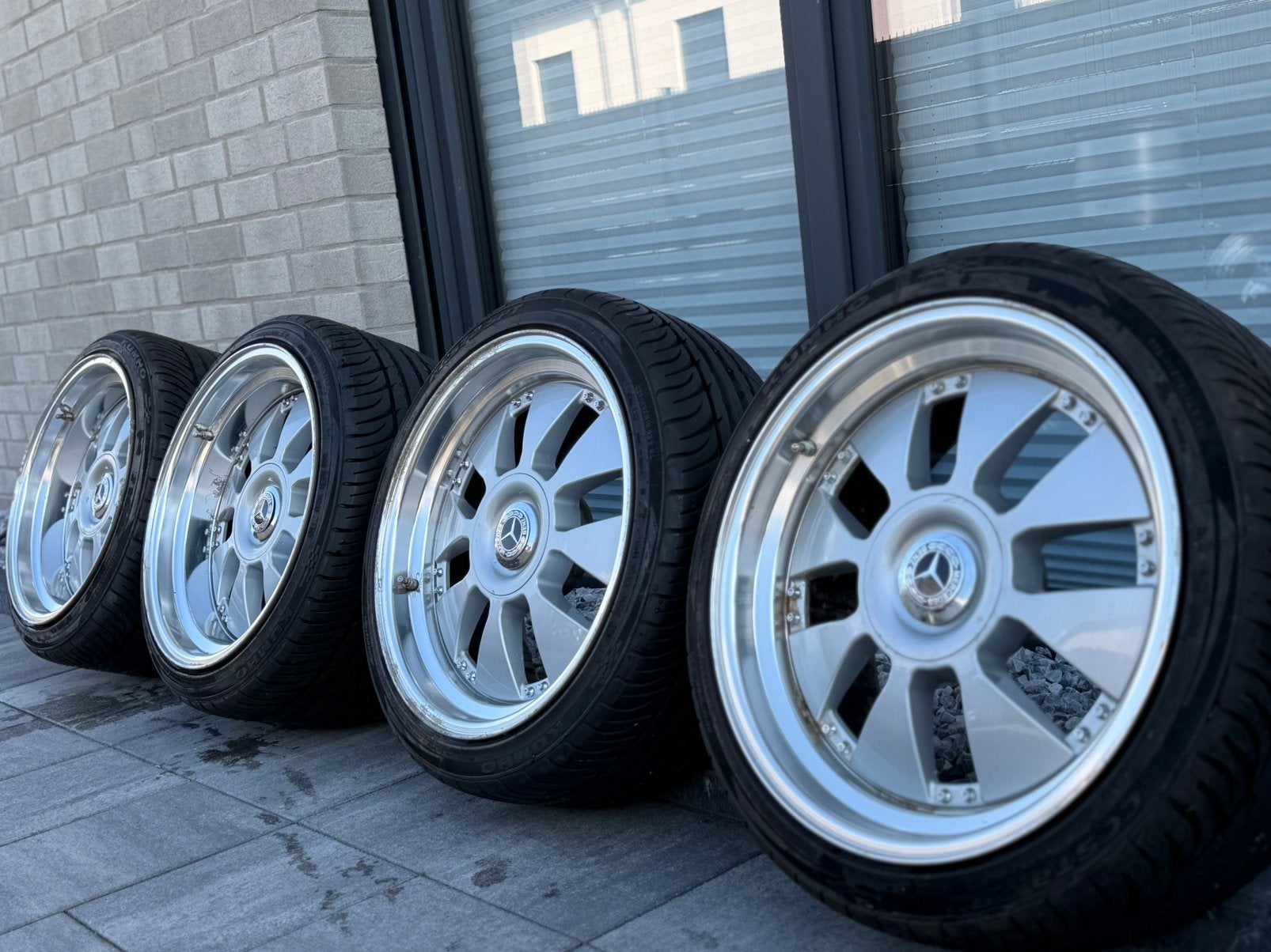 18 inch 3 delige velgen Mercedes SL R129 AMG W126 SEC inruil, Ophalen, 18 inch, Velg(en)