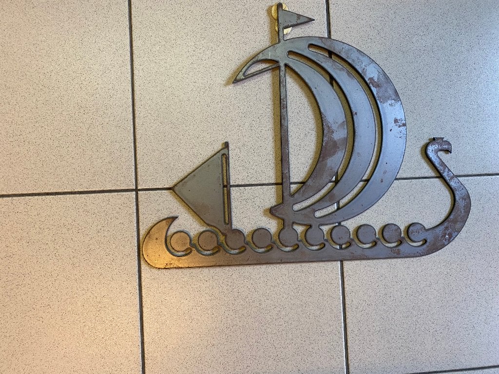 Vikingschip in metaal, Huis en Inrichting, Ophalen, Metaal