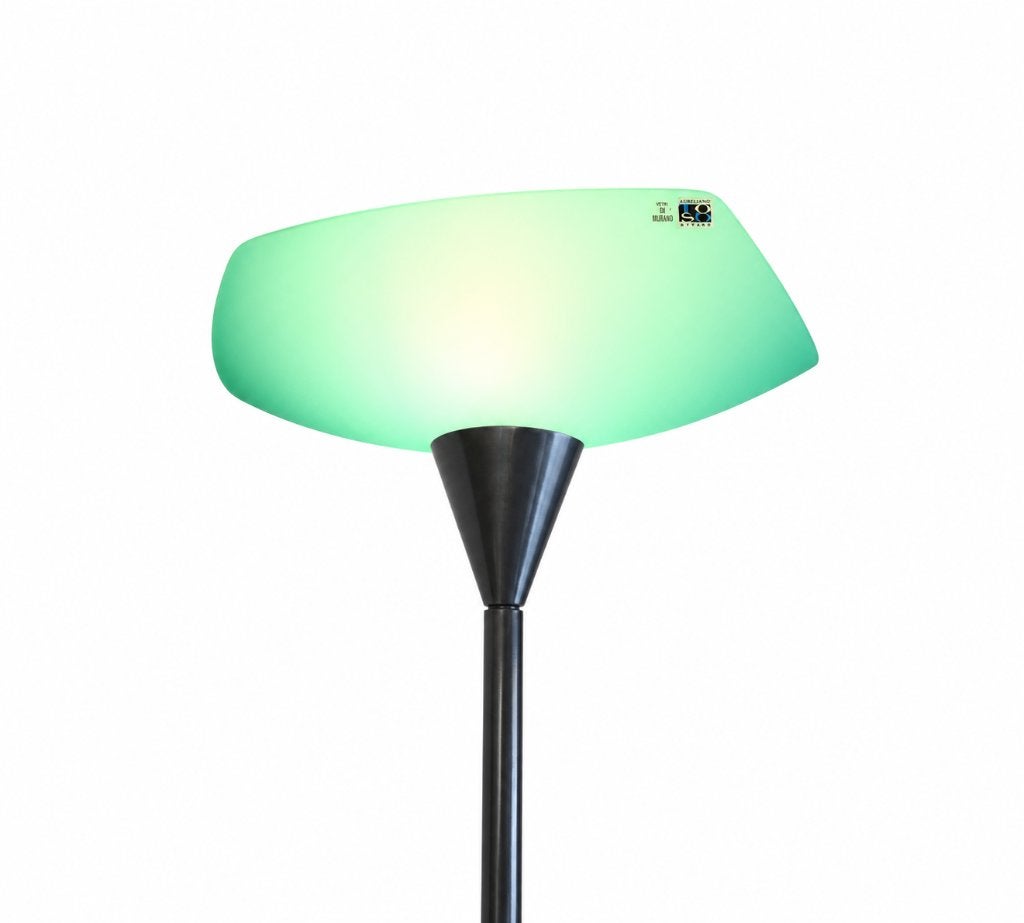 Aureliano Toso Murano Vetri design vloerlamp - Vintage lamp, Ophalen, Lamp, Metaal, Gemerkt