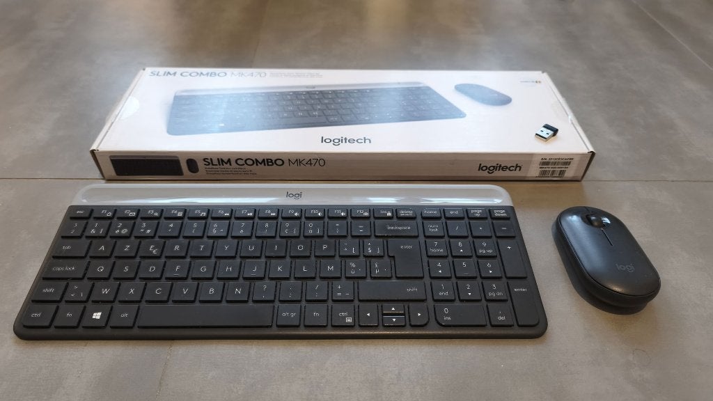 Logitech Slim Combo MK470 — clavier et souris sans fil, Informatique & Logiciels, Logitech G, Ensemble clavier et souris, Azerty