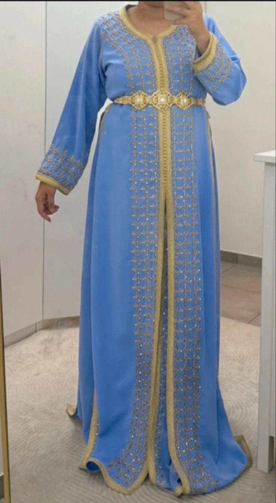 Takchita bleu clair, Vêtements | Femmes, Enlèvement ou Envoi, Comme neuf, Taille 34 (XS) ou plus petite