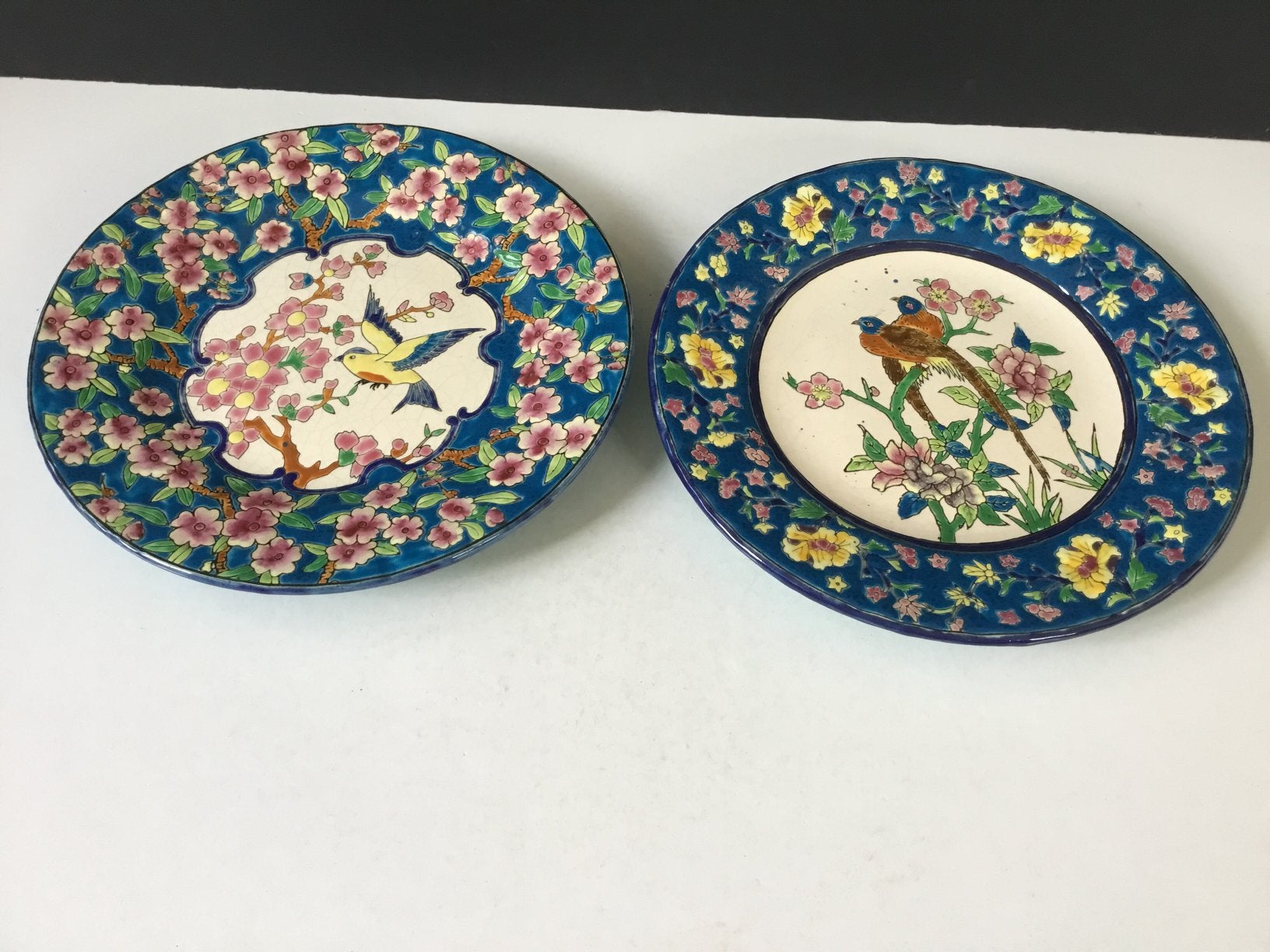 Les Bleus de Louvière 2 magnifiques assiettes art déco, Enlèvement ou Envoi