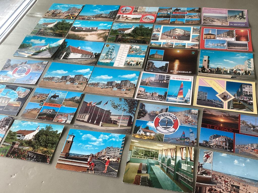Lot van 30 postkaarten St IDESBALD kust zee, Verzamelen, Ophalen of Verzenden, 1980 tot heden, Gelopen, West-Vlaanderen