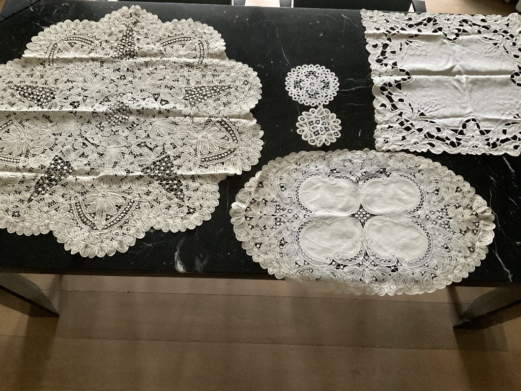 Set antieke kant, Hobby en Vrije tijd, Ophalen of Verzenden